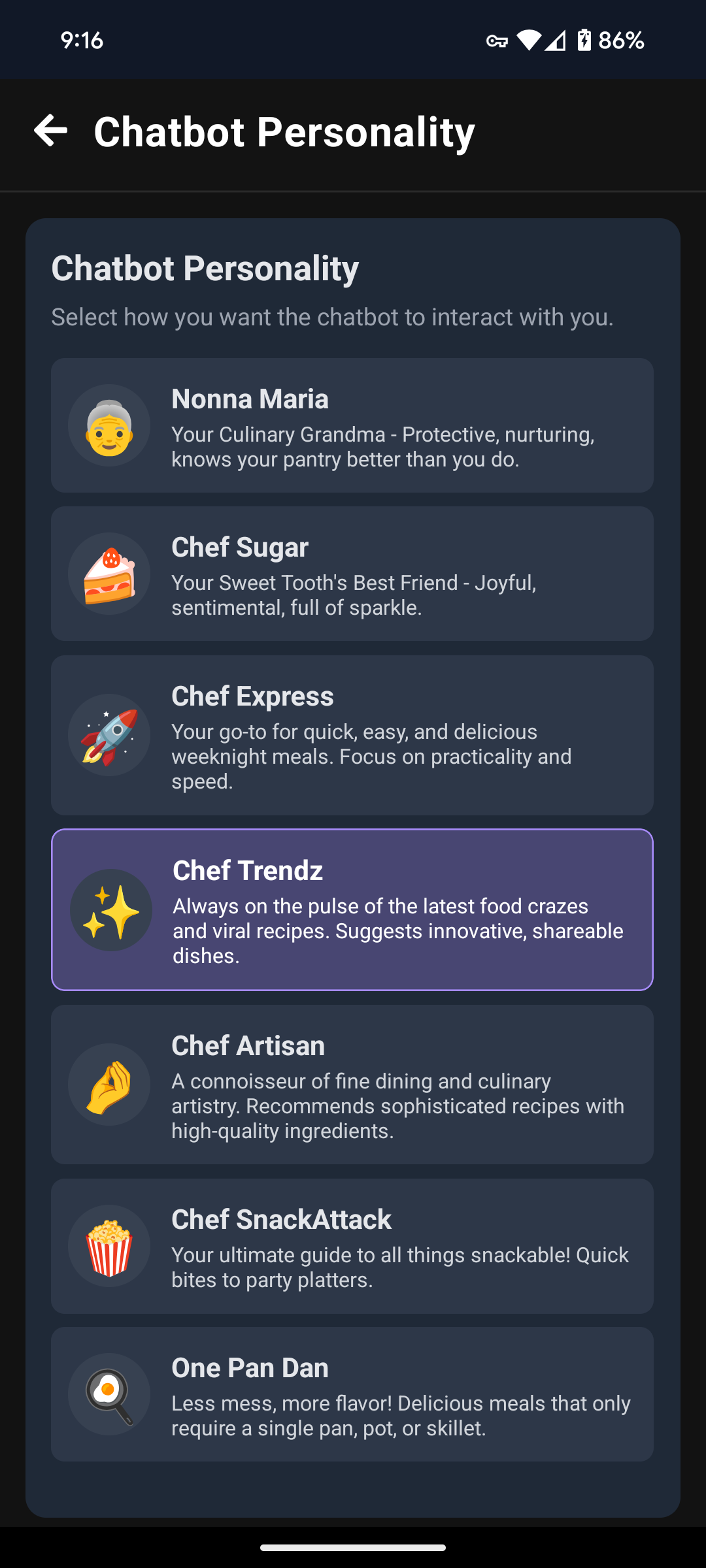 Choose Your Chef
