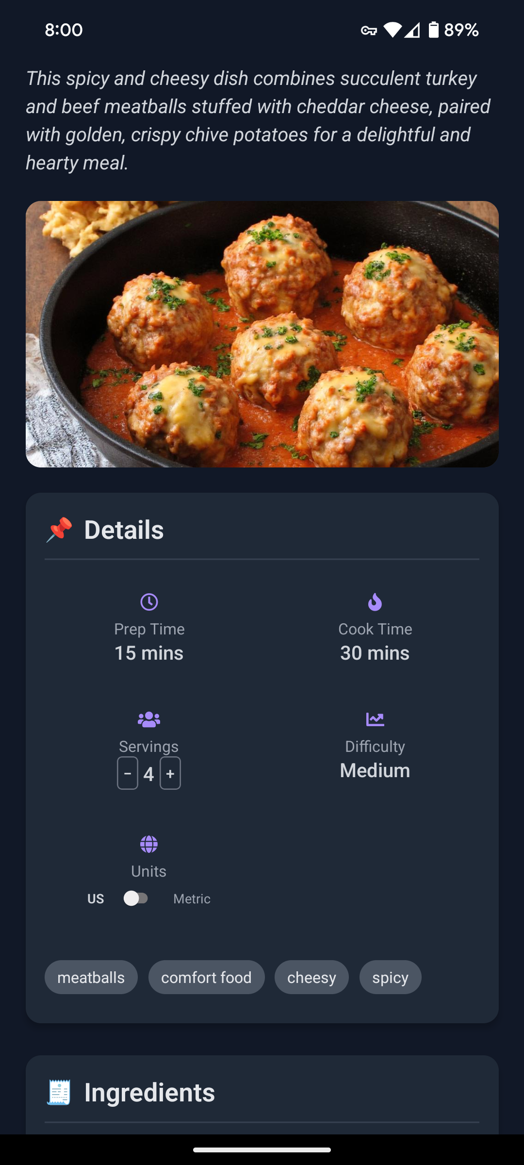 Beautiful Recipe Details