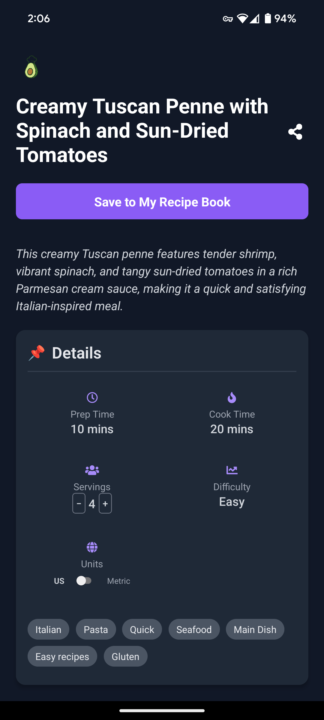 Generated Recipe from Photo